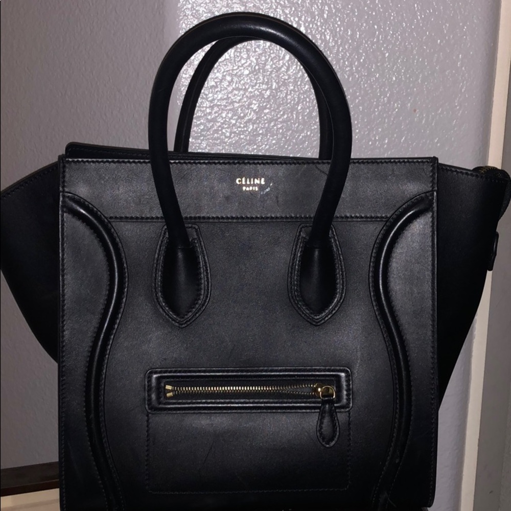 Celine mini luggage tote